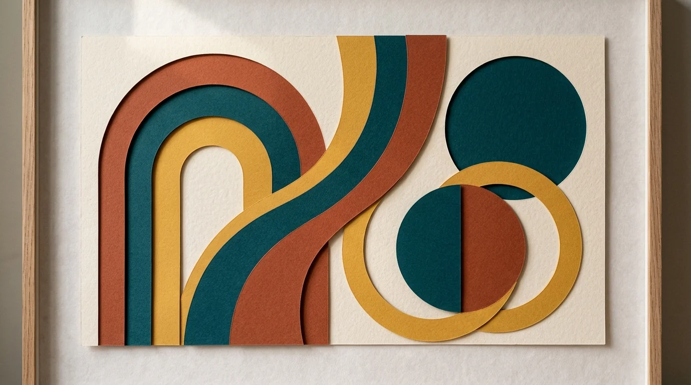 Mid-century modern geometric artwork