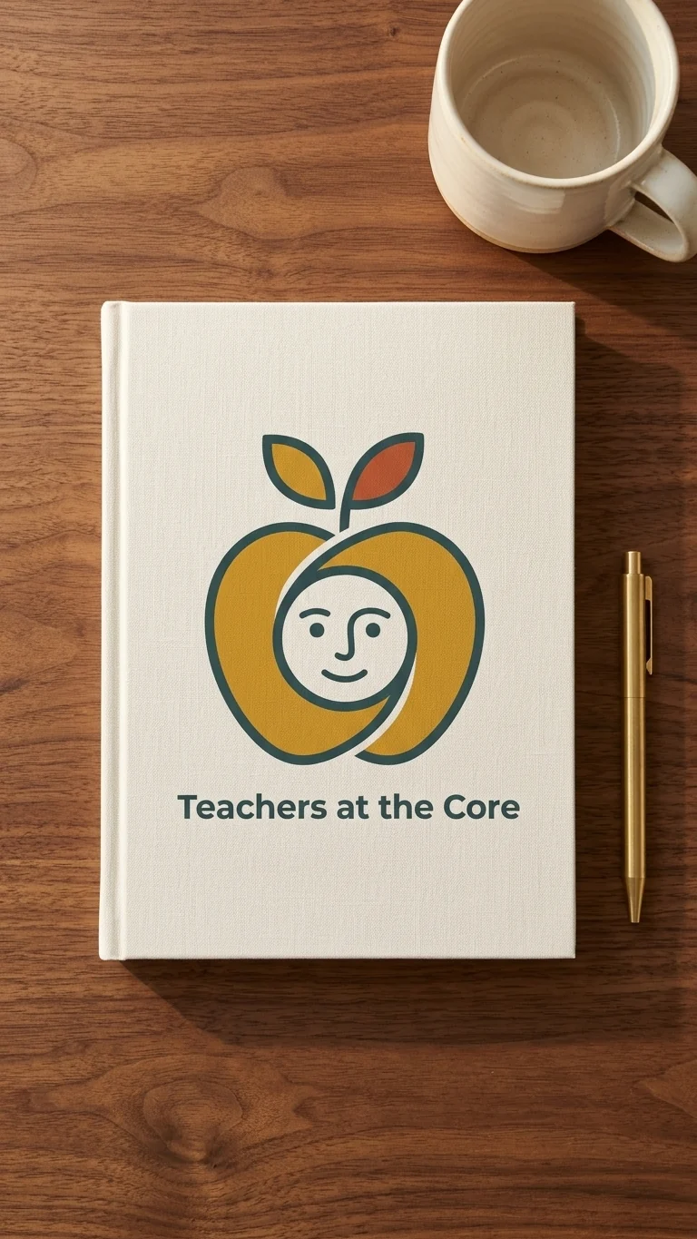 Hardcover notebook with Teachers at the Core emblem